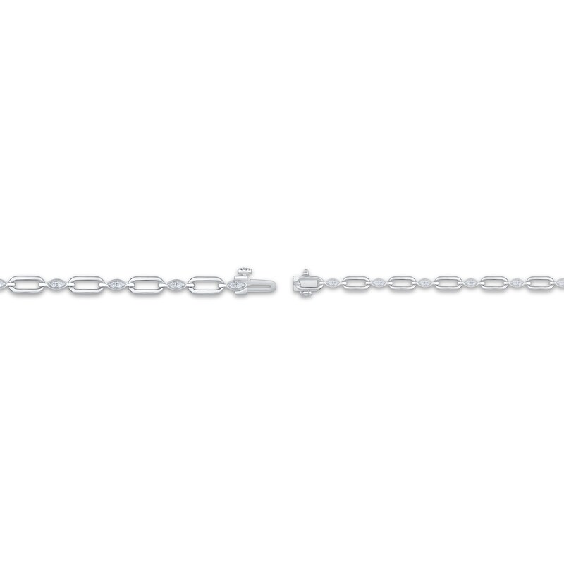 Main Image 3 of Diamond Link Bracelet 1/4 ct tw Sterling Silver 7"