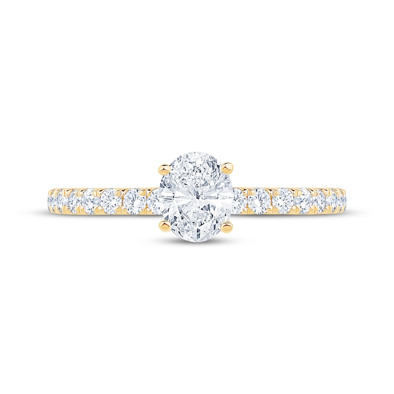 Main Image 3 of Adore Lab-Grown Diamonds Oval-Cut Engagement Ring 7/8 ct tw 14K Yellow Gold