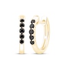Thumbnail Image 1 of Black Diamond Hoop Earrings 1/5 ct tw 10K Yellow Gold