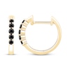 Thumbnail Image 3 of Black Diamond Hoop Earrings 1/5 ct tw 10K Yellow Gold