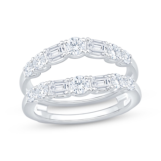 Adore Lab-Grown Diamonds Round & Emerald-Cut Enhancer Ring -/2 ct tw 14K White Gold