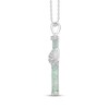 Thumbnail Image 2 of Lab-Created Opal & White Lab-Created Sapphire Cross Necklace Sterling Silver 18"