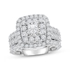 Thumbnail Image 1 of Adore Princess-Cut Diamond Double Halo Bridal Set 3 ct tw 10K White Gold