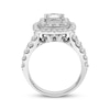Thumbnail Image 2 of Adore Princess-Cut Diamond Double Halo Bridal Set 3 ct tw 10K White Gold