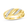 Thumbnail Image 1 of Lab-Grown Diamond Twist Ring 1/6 ct tw 24K Yellow Gold Vermeil Sterling Silver