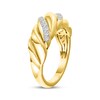 Thumbnail Image 2 of Lab-Grown Diamond Twist Ring 1/6 ct tw 24K Yellow Gold Vermeil Sterling Silver