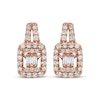 Thumbnail Image 2 of Le Vian Baguette & Round-Cut Multi-Diamond Stud Earrings 1/2 ct tw 14K Strawberry Gold