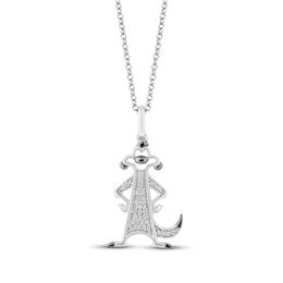 Disney Treasures The Lion King "Timon" Diamond Necklace 1/15 ct tw Sterling Silver 19"