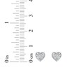 Thumbnail Image 5 of Round-Cut Diamond Solitaire Heart Frame Stud Earrings 1/8 ct tw 10K White Gold (I/I3)