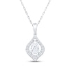Thumbnail Image 1 of KAY Lab-Grown Diamonds Pear-Shaped Necklace 3/4 ct tw 10K White Gold 18"