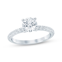 Adore Lab-Grown Diamonds Round-Cut Engagement Ring 1 ct tw 14K White Gold