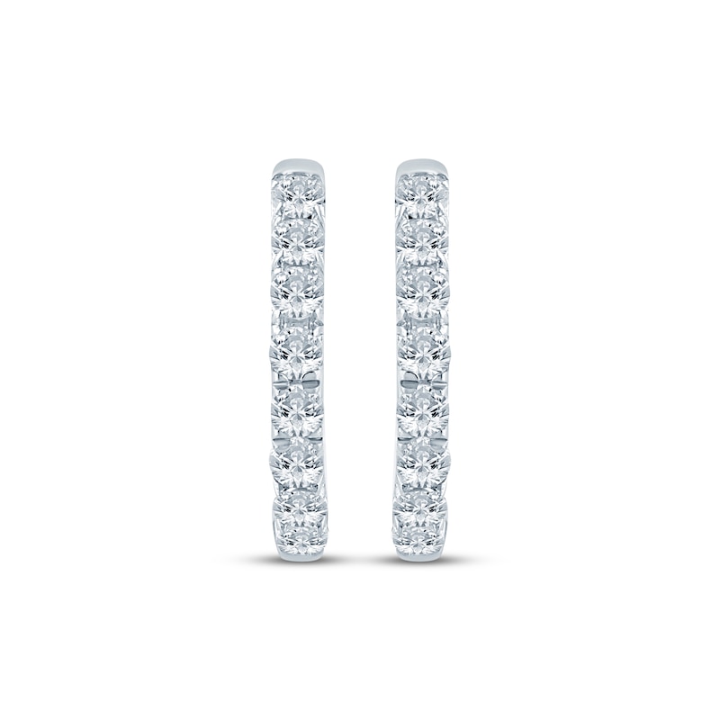 Main Image 2 of KAY Lab-Grown Diamonds Hoop Earrings 2 ct tw 14K White Gold