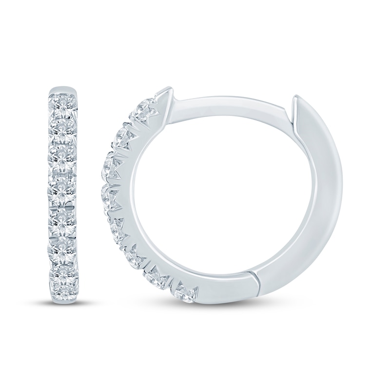 Main Image 3 of KAY Lab-Grown Diamonds Hoop Earrings 2 ct tw 14K White Gold