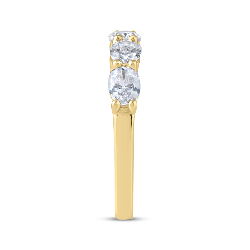 Main Image 2 of Adore Lab-Grown Diamonds Oval-Cut East-West Anniversary Ring 1-1/4 ct tw 14K Yellow Gold