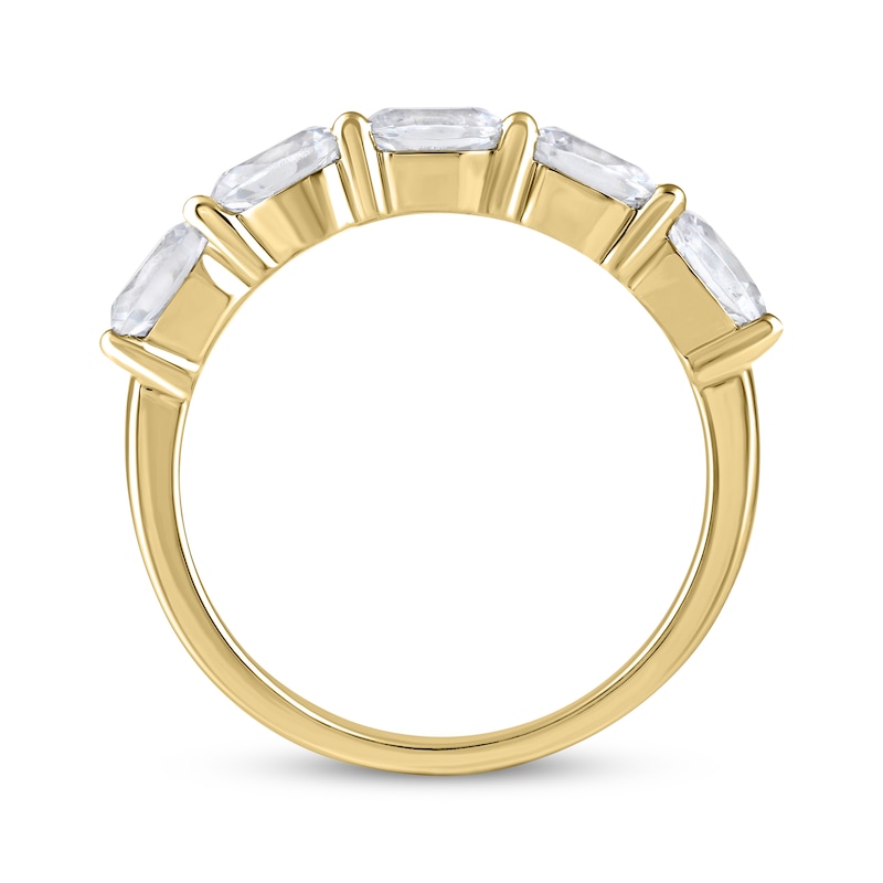 Main Image 3 of Adore Lab-Grown Diamonds Oval-Cut East-West Anniversary Ring 1-1/4 ct tw 14K Yellow Gold