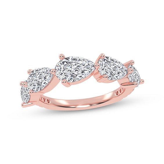 KAY Lab-Grown Diamonds Pear-Shaped East-West Ring 2 ct tw 14K Rose Gold
