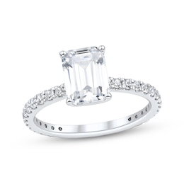 KAY Signature Collection Emerald-Cut Lab-Grown Diamond Engagement Ring 2-1/2 ct tw 14K White Gold