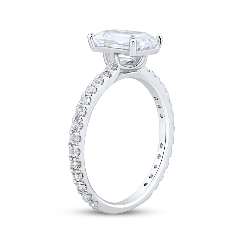 Main Image 2 of KAY Signature Collection Emerald-Cut Lab-Grown Diamond Engagement Ring 2-1/2 ct tw 14K White Gold