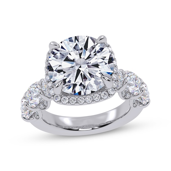 Adore Lab-Grown Diamonds Certified Round-Cut Halo Engagement Ring 9-3/8 ct tw 14K White Gold
