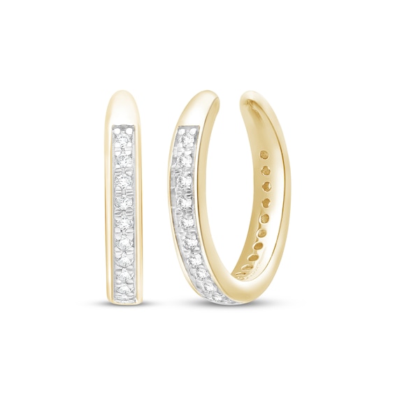 Diamond Ear Cuffs 1/6 ct tw 10K Yellow Gold