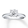Thumbnail Image 1 of Certified Diamond Round-cut Ring 1-1/4 Carat 14K White Gold (I/I2)