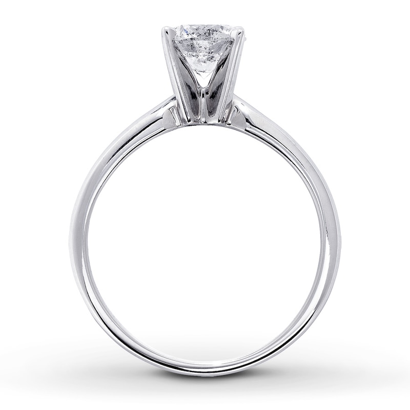 Main Image 2 of Certified Diamond Round-cut Ring 1-1/4 Carat 14K White Gold (I/I2)
