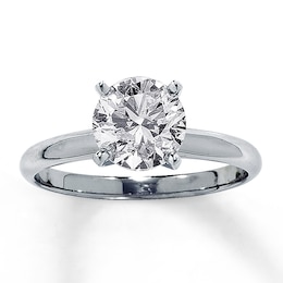 Diamond Solitaire Ring 1 5/8 carat Round-cut 14K White Gold (J/VS2)