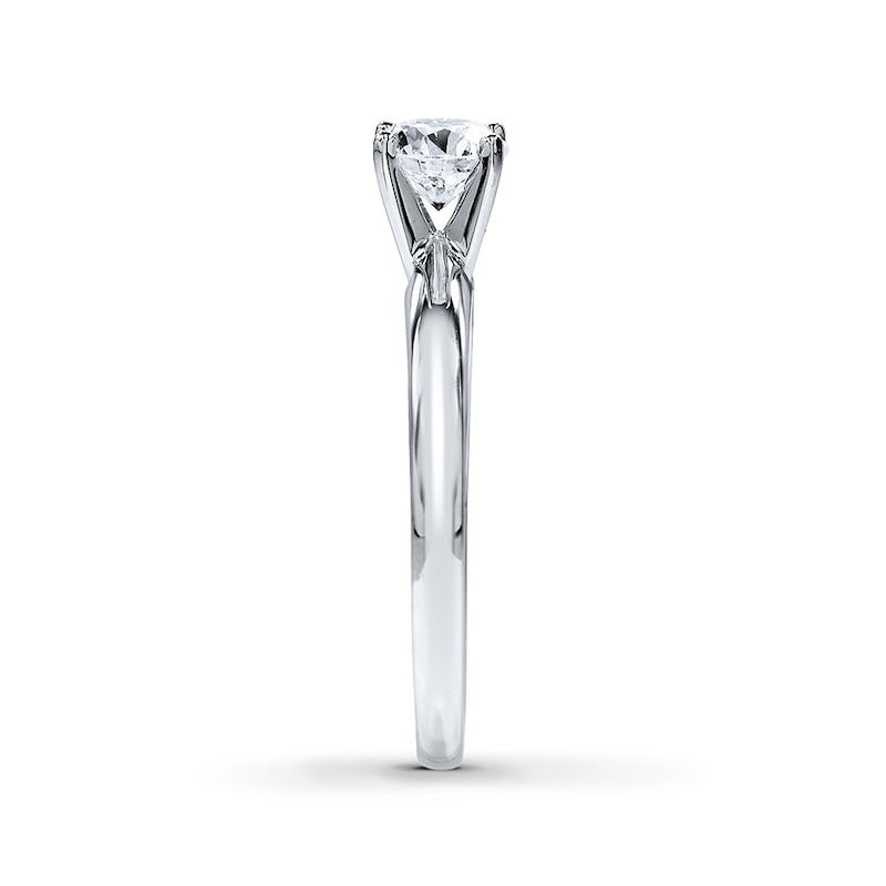 Main Image 3 of THE LEO Diamond Solitaire Ring 3/4 Carat Round-cut 14K White Gold