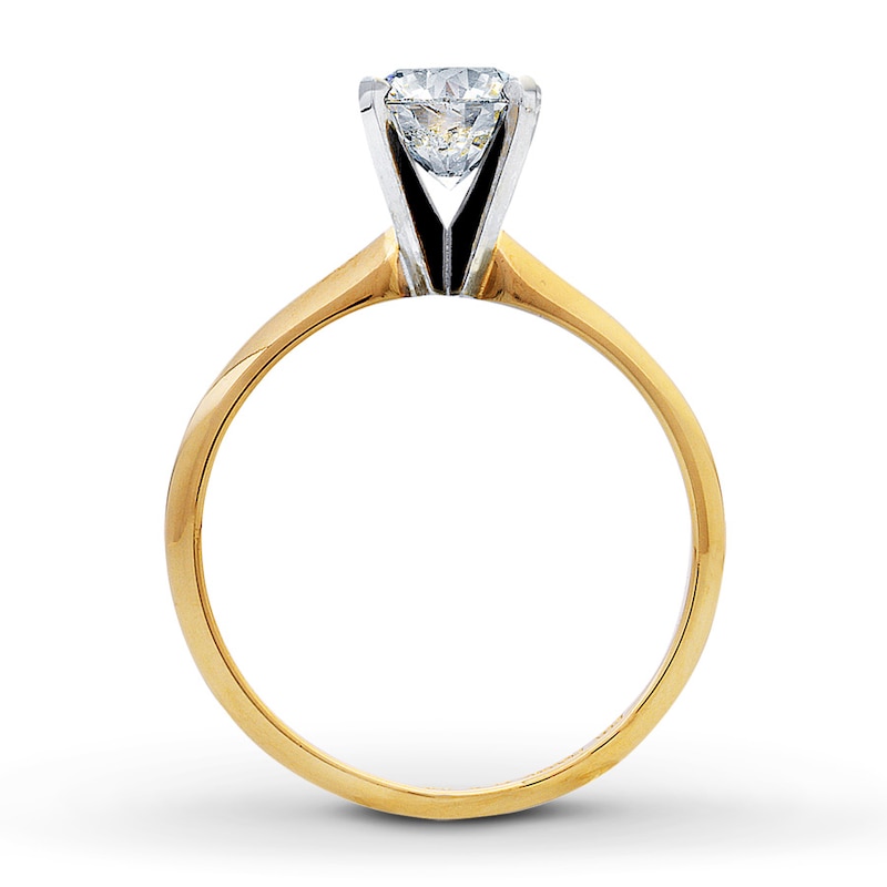 Yellow Gold 1 Carat Solitaire Ring Ladies Engagement Ring Hallmarked