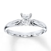 Thumbnail Image 0 of Diamond Solitaire Ring 1/2 carat Princess-cut 14K White Gold