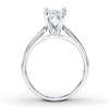 Diamond Solitaire Ring 1 carat Princess-cut 14K White Gold