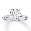 Diamond Solitaire Ring 2 Carats Round-cut 14K White Gold