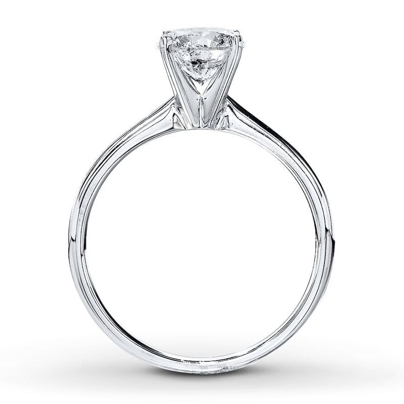 Diamond Solitaire Ring 1/2 Carat Round-cut Platinum