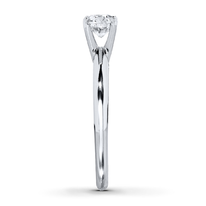 Solitaire Engagement Ring 3/4 Carat 14K White Gold