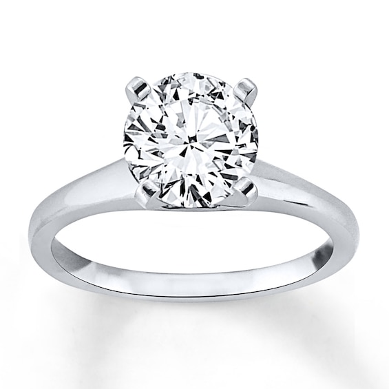 Adore Diamond Solitaire Ring 1-1/5 Carat Round-cut 14K White Gold (K/SI2)