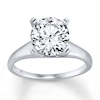 Diamond Solitaire Ring 2 Carat Round-cut 14K White Gold