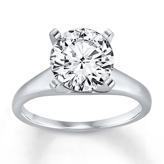 Diamond Solitaire Ring 2 Carat Round-cut 14K White Gold | Kay Outlet