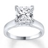 Thumbnail Image 1 of Adore Diamond Solitaire Ring 2-1/2 Carat Princess-cut 14K White Gold (I/SI2)