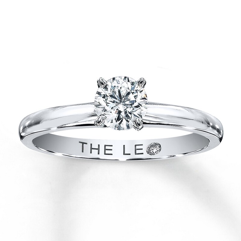 Main Image 1 of THE LEO Diamond Artisan Ring 1/2 ct tw Round-cut 14K White Gold