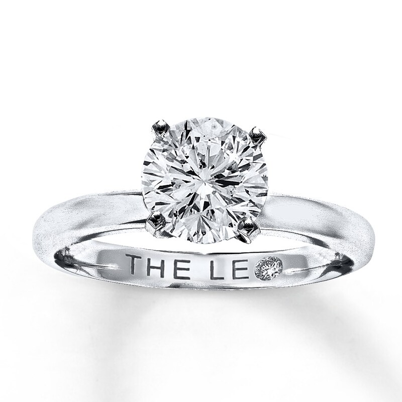 Main Image 1 of THE LEO Diamond Artisan Ring 1-1/2 ct tw Round-cut 14K White Gold