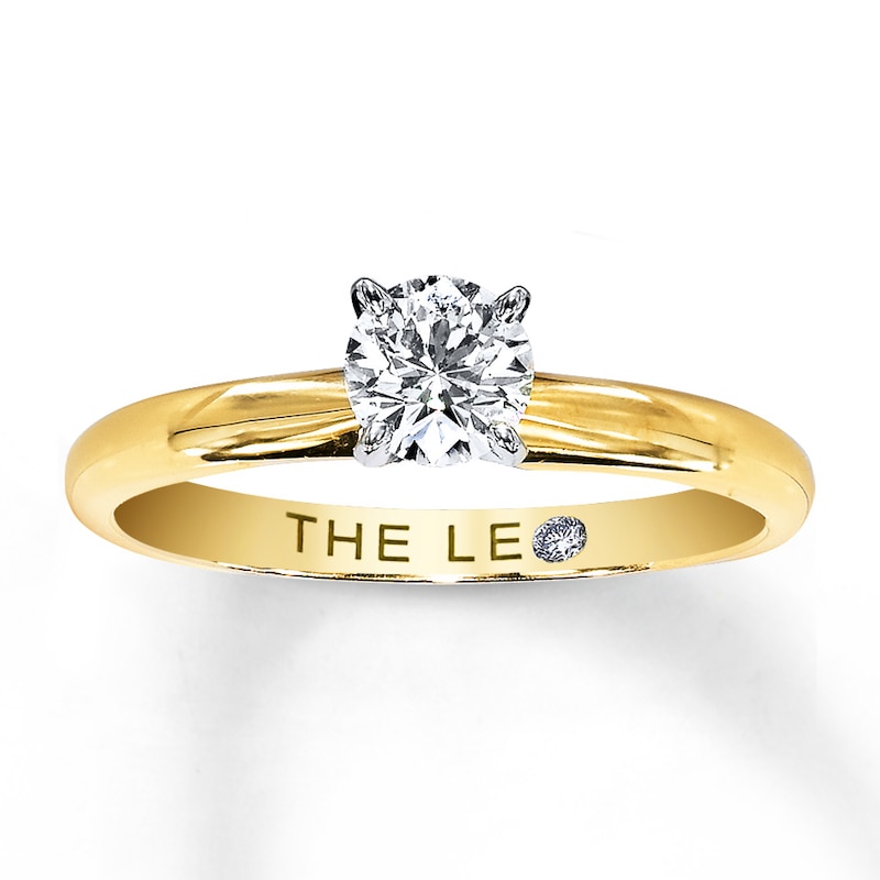 Main Image 1 of THE LEO Diamond Solitaire 1/2 carat Round-cut 14K Yellow Gold Ring
