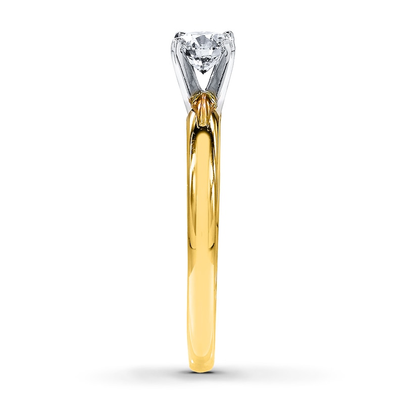 Main Image 3 of THE LEO Diamond Solitaire 1/2 carat Round-cut 14K Yellow Gold Ring