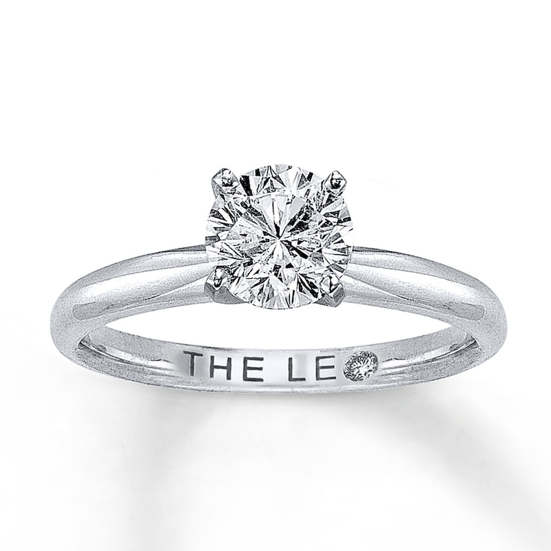THE LEO Diamond Solitaire Engagement Ring 1 ct Round-cut 14K White Gold