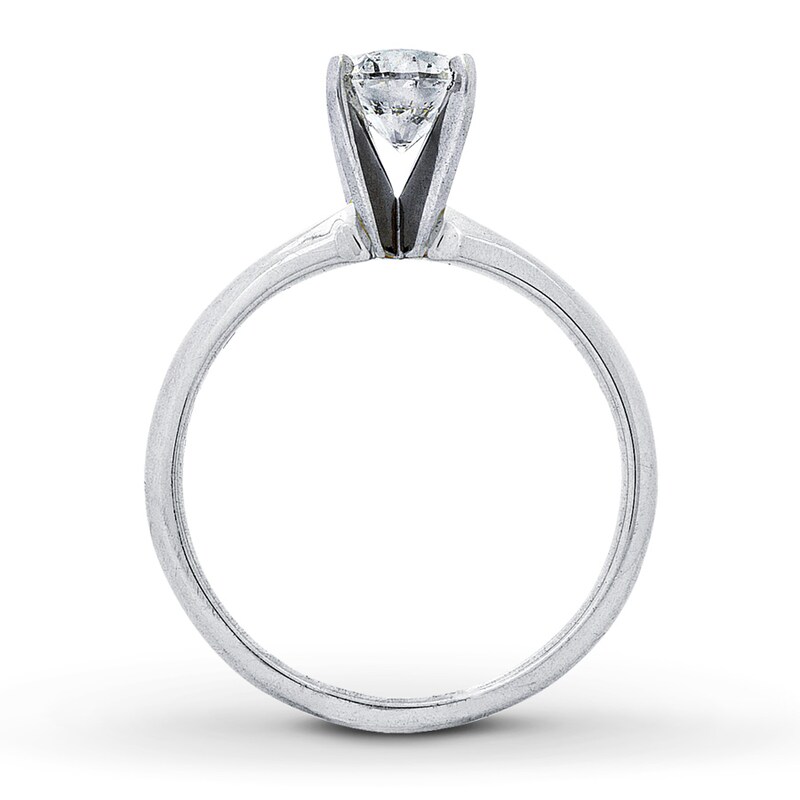 THE LEO Diamond Solitaire Engagement Ring 1 ct Round-cut 14K White Gold