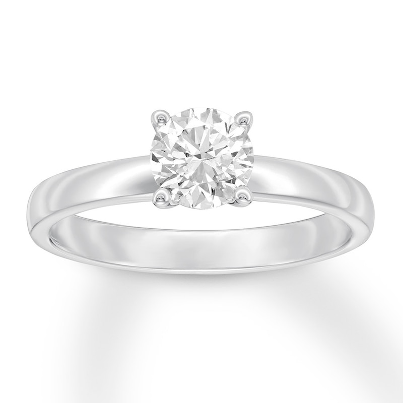 Certified Diamond Solitaire 3/4 Carat Round-cut 14K White Gold (I/SI2)