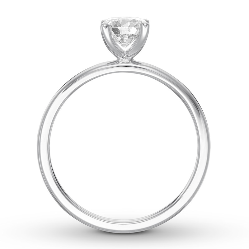 Certified Diamond Solitaire 3/4 Carat Round-cut 14K White Gold (I/SI2)
