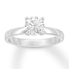Thumbnail Image 1 of Certified Diamond Solitaire Ring 1 ct Round 14K White Gold (I/SI2)