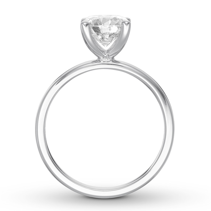 Certified Diamond Solitaire 1-1/2 ct Round-cut 14K White Gold