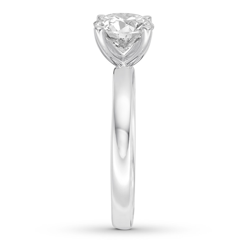 Certified Diamond Solitaire 1-1/2 ct Round-cut 14K White Gold