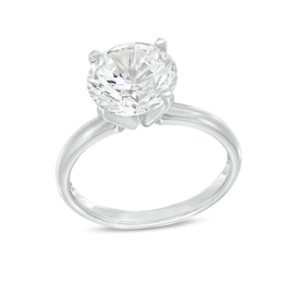 Certified Round Diamond Solitaire Engagement Ring 3 ct tw 14K White Gold (I/I2)